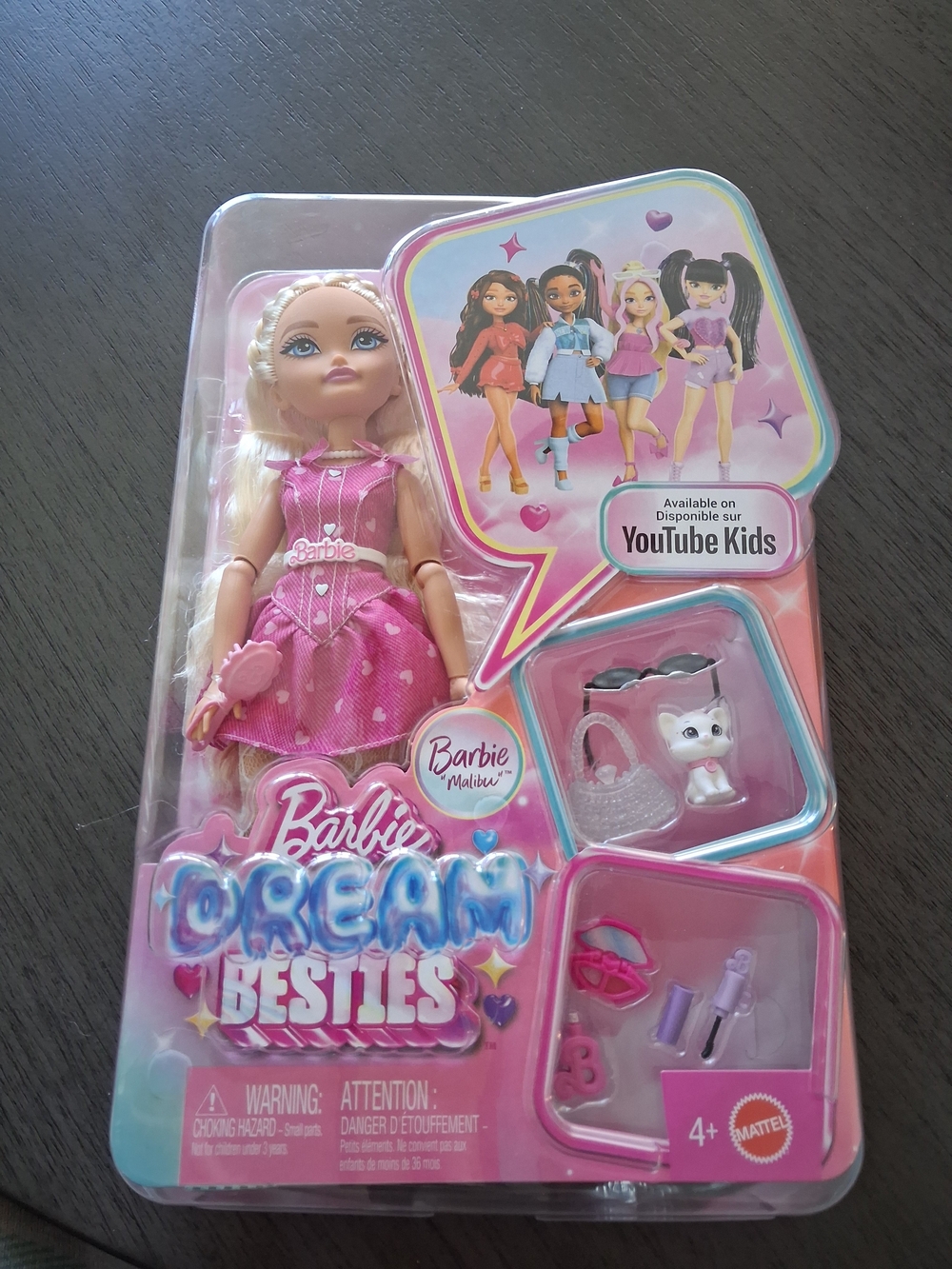 Barbie Pink Dress Dream Besties Fashion Doll with Accessories